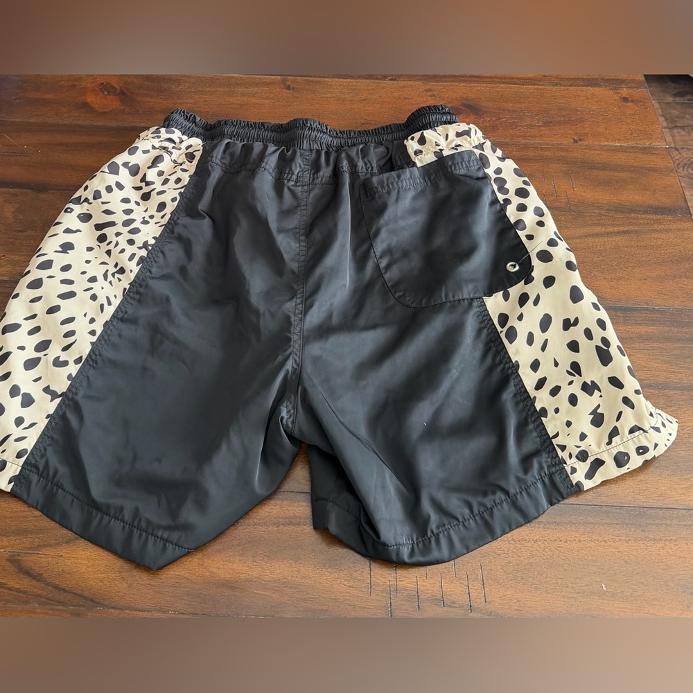 Noon Goons Dalmatian Print Swim Shorts – Black & Cream – Men’s M - Picture 2 of 5